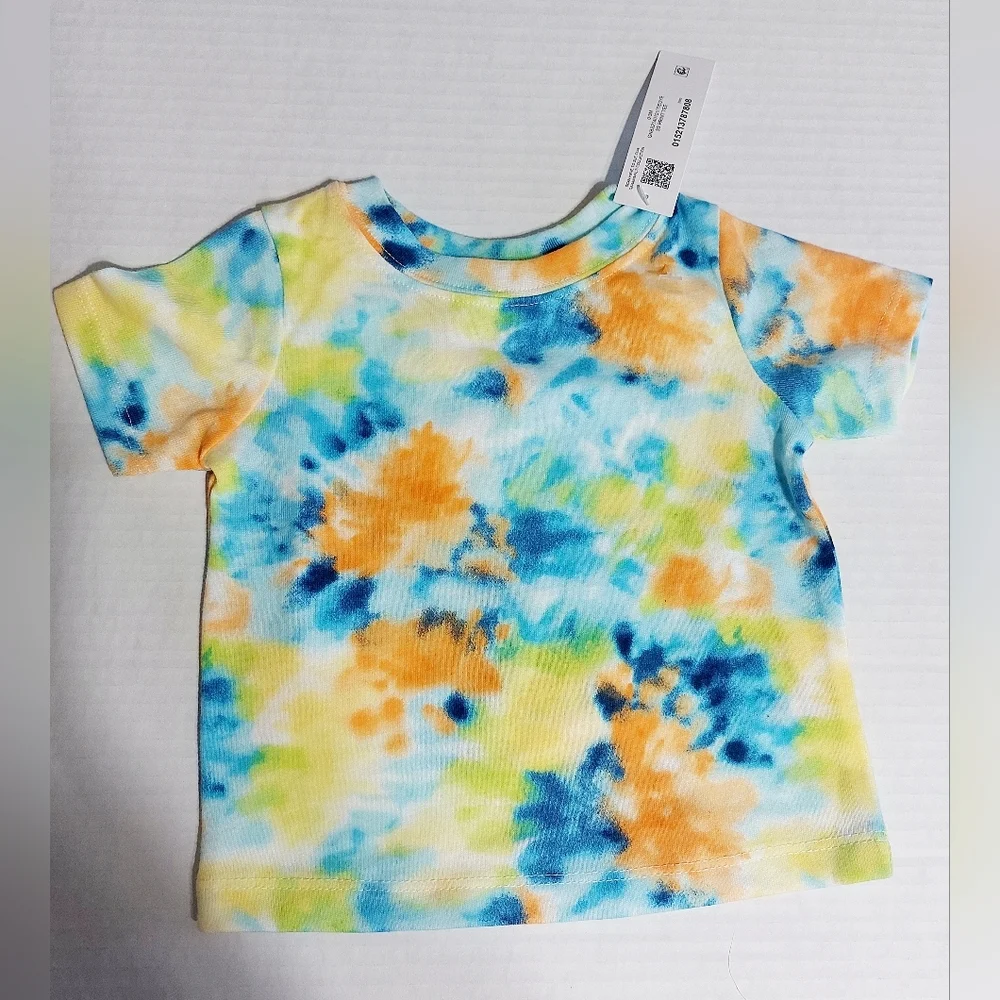 Multicolored tie dye unisex 0-3 mo Garanimals t‎ shirt
